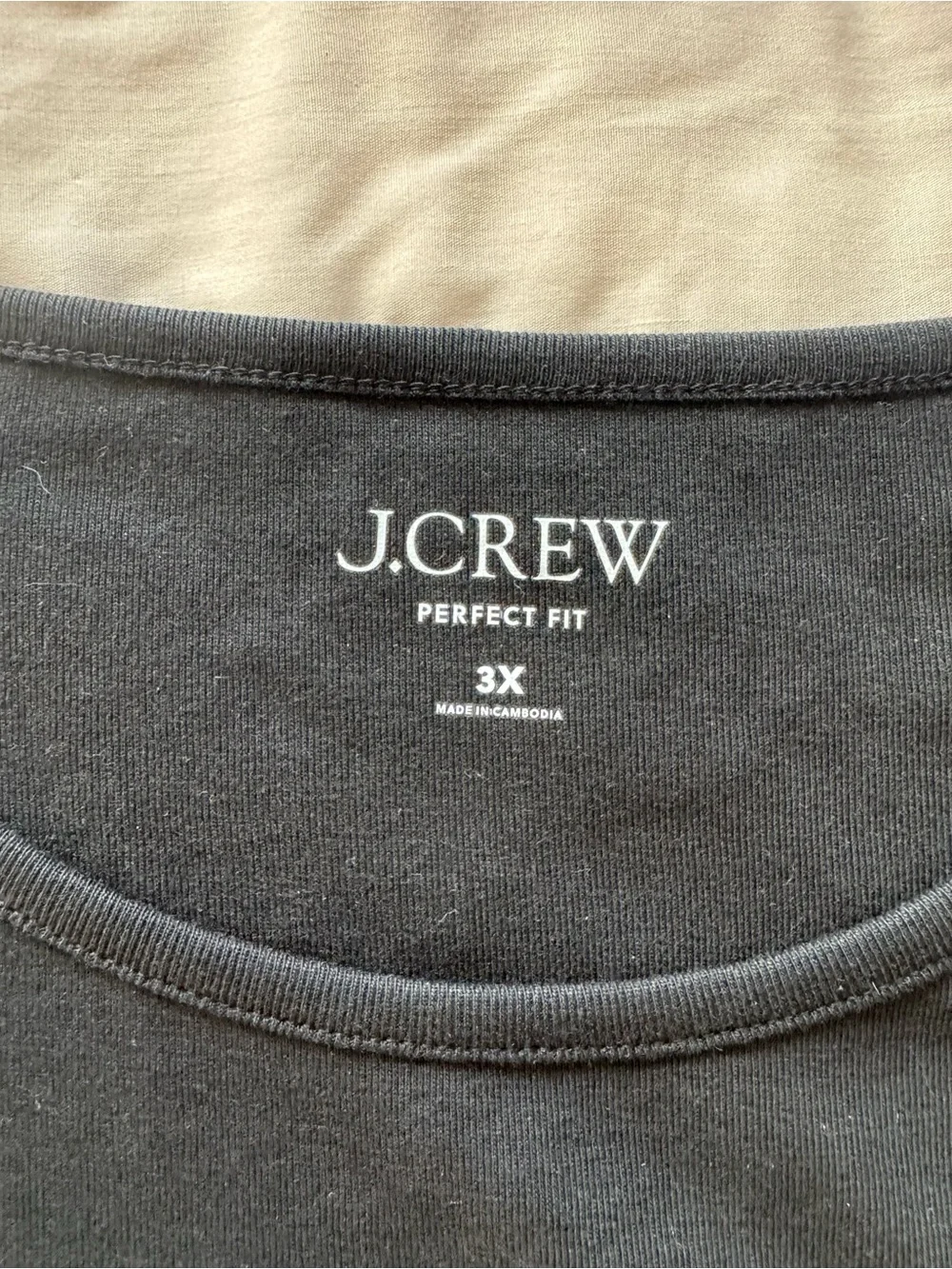 J. Crew Classic Black Crewneck Women's Tee